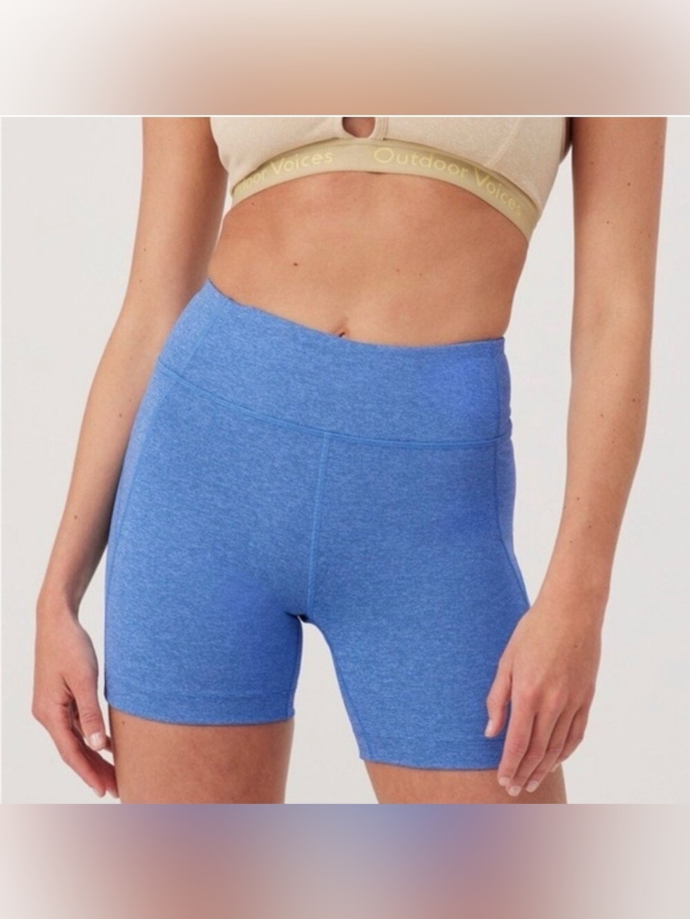 Outdoor Voices Warmup Short 5" - Blue Biker Compression Short